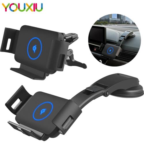 YOUXIU Qi Wireless Car Charger 10W Fast Charging for Phone Samsung Fold Note 10 S10 IPhone X XR XS Max 11 Pro Max Huawei Mate X