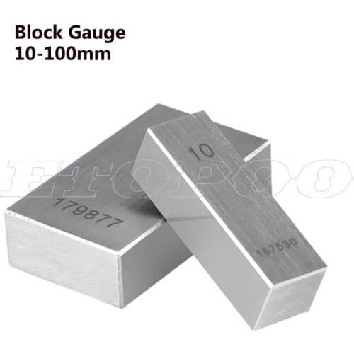 10mm, 20mm, 30mm, 40mm, 50mm Precision Block Gauge Measure Gage Block Steel Square Gage Measure vernier caliper micrometer