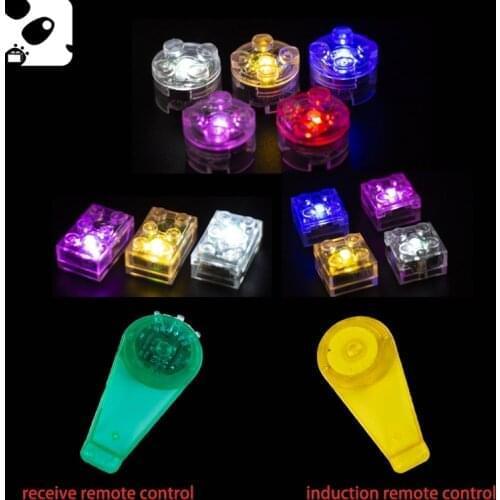 Mini City LED Building Block Light Remote Control Luminous Colorful Square Round 2*2 Dot DIY Brick Birthday Gift Children Toy