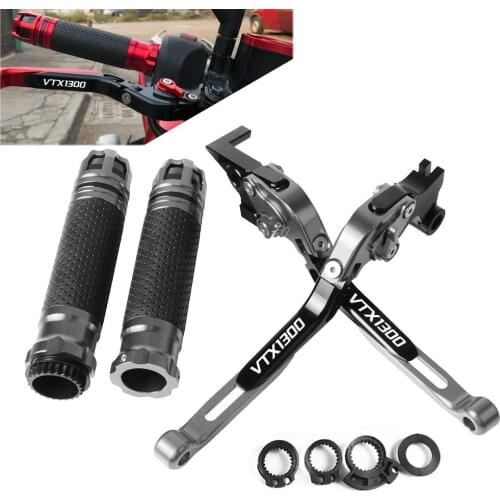 For Honda VTX1300 VTX1300/S 2003 2004 2005 2006-2010 Motorcycle Clutch Brake Lever Extendable Adjustable Hand Grip Handlebar