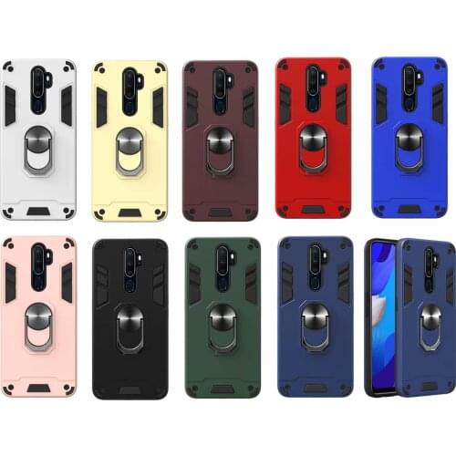 For OPPO Realme 3 5 Pro Case Hard With Stand Ring shockproof Armor protective Back cover Case for realme X X2 XT C1 C2