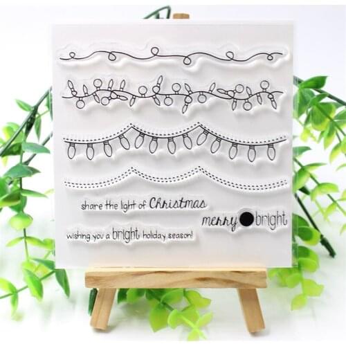 Bright Holiday Transparent Clear Silicone Stamps for DIY Scrapbooking/Card Making/Kids Fun Decoration Supplies 295