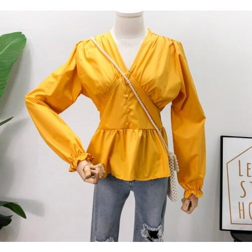 Spring Summer Shirt Women Clothes 2020 Korean Vintage Blouse Elegant Womens Tops and Blouses Blusa Feminina Ropa Mujer ZT5358