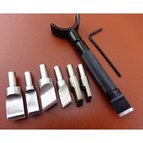 1set Leather Craft Bearing Adjustable Swivel Carving Knife Cutter Replace Blade Tool Set - Stamping Stylus Spoon Embossing Awl