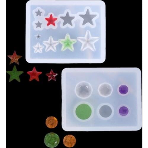 1PC Different Sizes Universe Star Ball Shape Type Epoxy Resin Molds for Jewelry Pendant Silicone Clay Molds