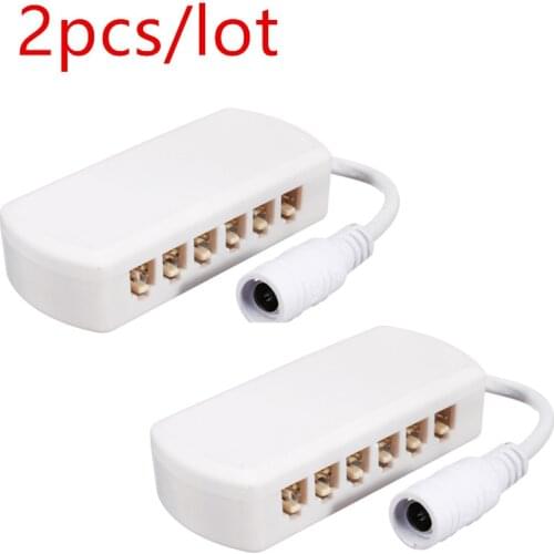 2pcs/lot 6 Holes LED Cabinet Light Distribution Box Downlight Block Terminal Connection Box