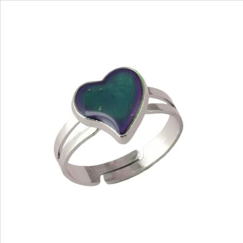 2020 Heart Mood Ring Change Color Ring Mix Size Color Changes To The Temperature Of Your Blood
