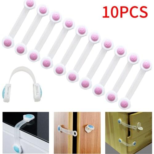 5/10PCS Plastic Child Safety Straps Locks Security Protector Door Latches Protection for Fridge Cabinet Drawer Dishwasher Toilet