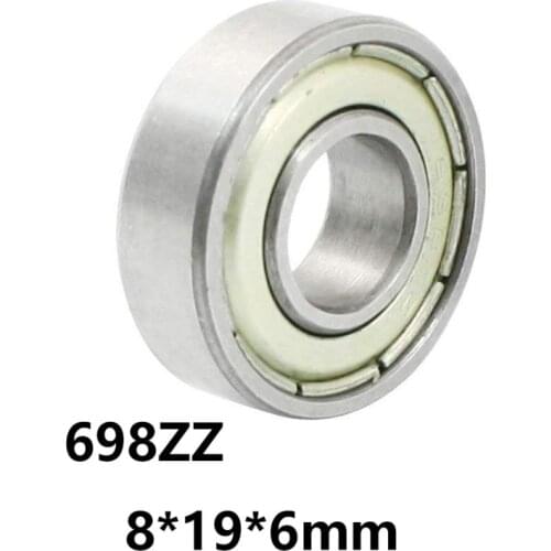 5pcs/lot 698ZZ Deep Groove Ball Miniature Mini bearings 698ZZ 698-ZZ 8*19*6mm 8*19*6 52100 Chrome Steel Material
