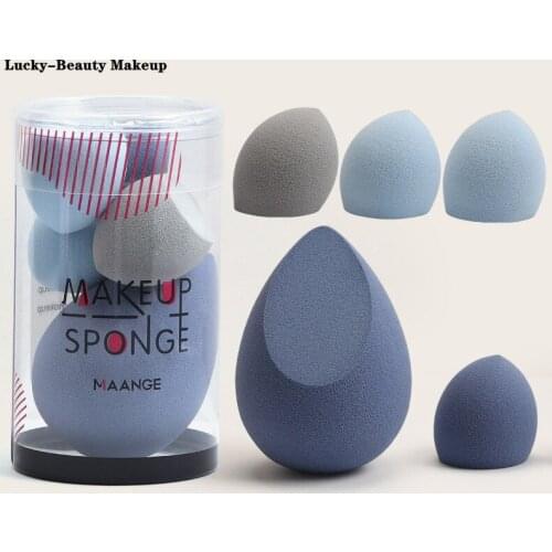 Lucky-Beauty 5Pcs Makeup Sponge Set Blender Makeup Tools Beauty Cosmetics Puff Face Foundation Blending for Liquid Cream