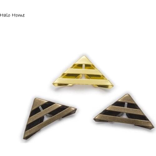 50 Piece 2 Colors Hollow Book Scrapbooking Albums Folders Box Bags Metal Corner Protectors 24x17mm(7/8"x 5/8")