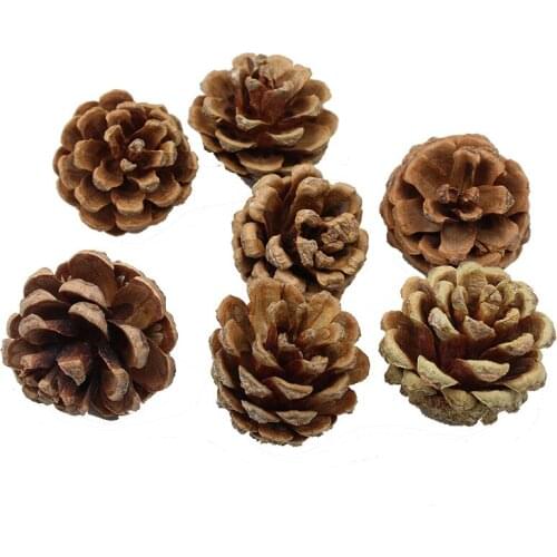 50pcs 3-6cm Pinecone Christmas Hanging Ornaments For Arrange Flower Xmas Tree Wedding Bridal Bouquet Table Hotal Bar Decoration