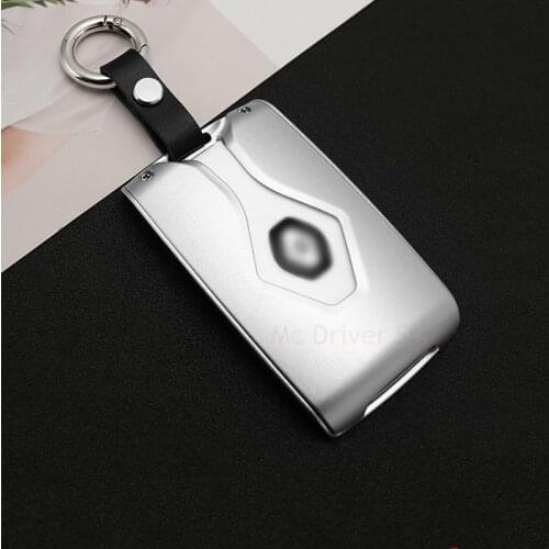 Aluminum Car key cover case protector holder fit for Renault koleos Kadjar With Keychain Key Rings white red silver