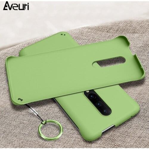 Borderless Finger Ring Phone Case For OnePlus 7 7T Pro Luxury Matte Hard PC Cover Case For OnePlus 7T 7 Pro 7Pro Coque Funda