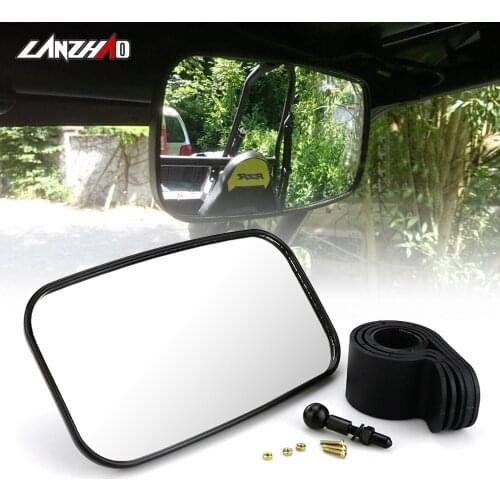 UTV Center Rear View Mirrors Convex Wide Vision Side Mirrors 1.5" 1.75" 2" Bar Suitable for Polaris Ranger RZR Can Am Commander