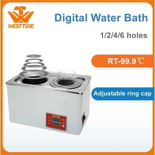 Digital Water Bath Small Constant Temperature Thermostatic Tank Laboratory Device 1 2 4 6 Hole Chemistry Equipment