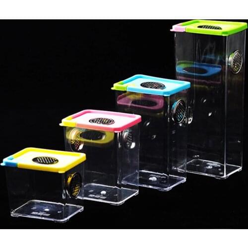 Reptile Breeding Box Clear Acrylic Reptile Feeding Box Terrarium Feeding Case Breathable Ventilated Box For Spider Scorpion