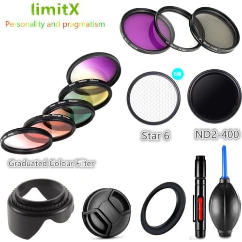 Filter UV CPL ND FLD Graduated Colour Star & Lens Hood Cap for Nikon Coolpix B700 B600 P610 P600 P530 P520 P510 Camera