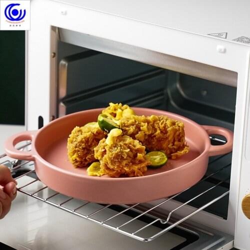 Ceramic household creative electric ceramic oven high temperature open fire oven baking commercial baking tray barbecue
