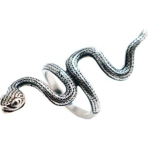 Unisex 316L Stainless Steel Newest Snake Classic Ring