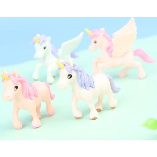 Micro Landscape Figurines Pegasus Horse Elf Statue Animal Model Fairy Garden