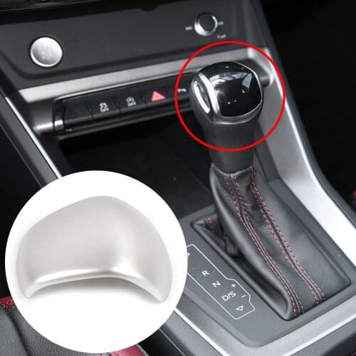 For Audi Q3 2019 2020 ABS Matte Silver Car Accessories Decorative AT Automatic Gear Shift Knob Cover Trim