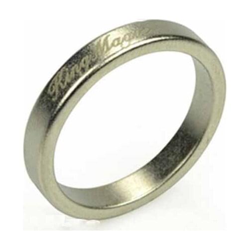 Mini Silver PK Ring Lettering Magic Tricks Magia Ring Fun Close Up Magia Illusion Mentalism Gimmick Props Professional Magicians