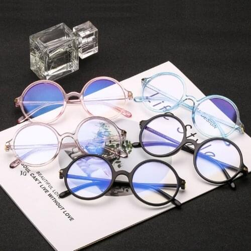 Fashion Women Glasses Frame Men Anti Blue Light Eyeglasses Frame Vintage Round Clear Lens Glasses Optical Spectacle Frame