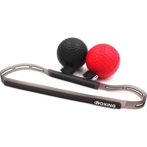 Kick Boxing Reflex Ball Head Band Fighting Speed Training Punch Ball Muay Tai MMA Exercise Equipment Accessories Red and Black