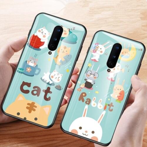 Shockproof Case For Oneplus 8 Pro Soft Frame Hard Tempered Glass PC Cover For Oneplus 7 7 7t Oneplus 8 Pro Protective Case