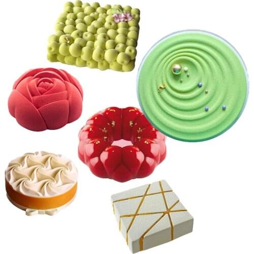 Multiple Types Cake Decorating Tools Non-Stick Silicone Mold Party Mousse Dessert Baking Mould Pastry Kitchen Bakeware