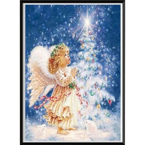 Religion Angel Girl DIY 11CT Embroidery Cross Stitch Kits Needlework Craft Set Printed Canvas Cotton Thread Home Sale