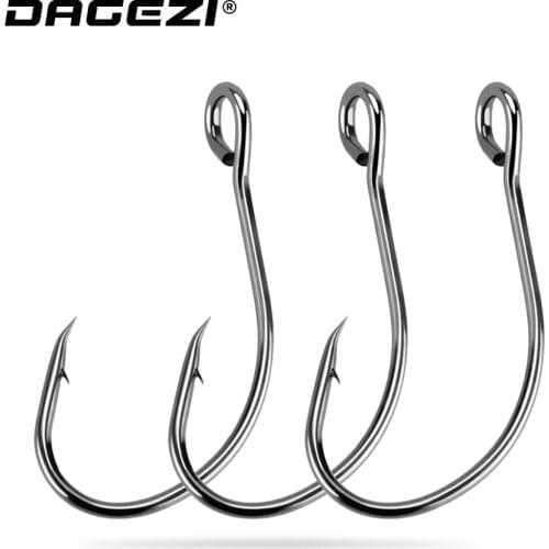 DAGEZI Carbon Steel Fishing Hook 25Pcs/Lot #4-#12 Fishhooks Pesca Durable Barbed Hook For Carp Fishing Tackle Box