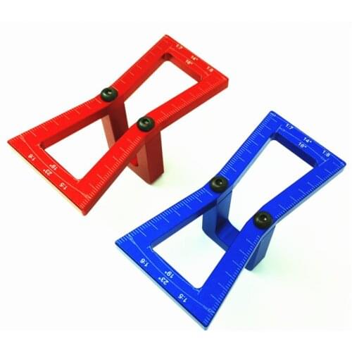 ASCENDAS Aluminum alloy Dovetail Marker Template Size 1:5-1:6 and 1:7-1:8 For Hand Cut Wood Joints Scriber Woodworking Tools