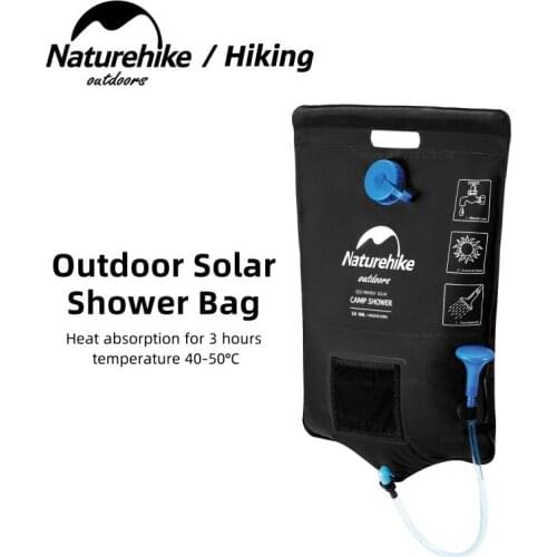 Naturehike Solar Heating Bathing Bag Outdoor Hiking Shower Bag Portable Thickening Bathing Bag Outdoor Camping Bath Bag Hanging
