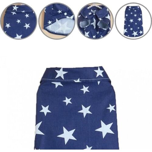 Thin Stylish Cat Summer Two-legged Shirt Supple Pet Sweatshirt Star Print Pet Clothing