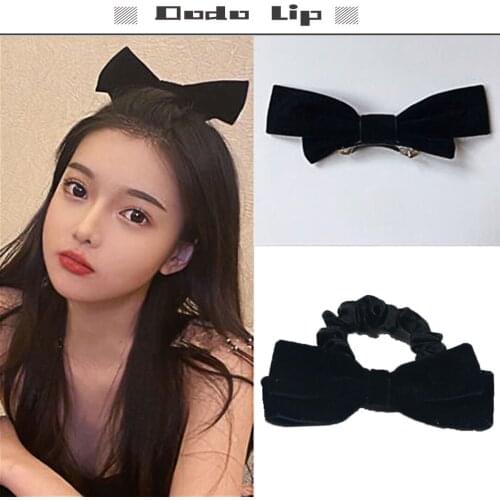 Vintage velvet hair clip retro hair scrunchy Lotia hair accessories Anime accessories women hair ornaments fashion hair ribbon