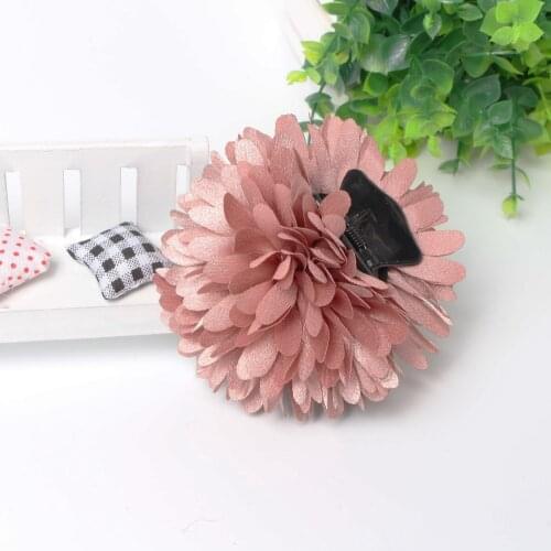 8cm Chrysanthemum Flower Hair Claw Clip Ponytail Holder Wholesale Lot Accessories For Women Girls Flower Hair Hairpin Headwear
