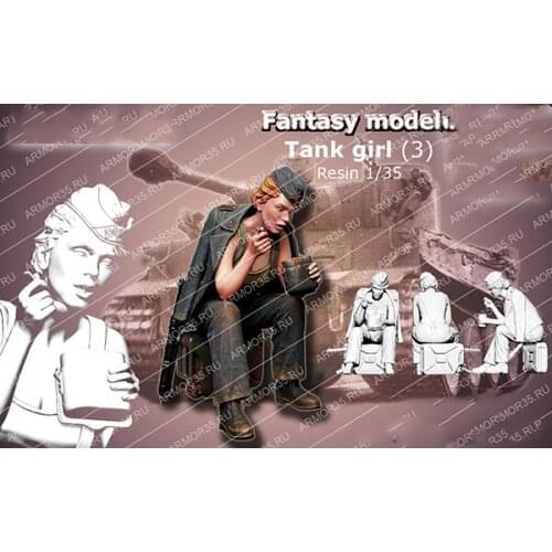 1/35 Resin Model Building Kit Figure girl