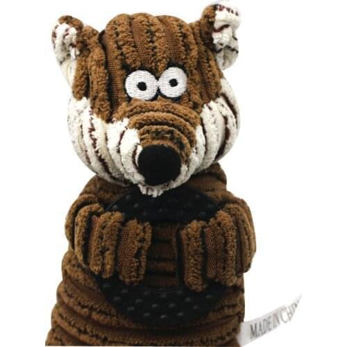 1PC Popular Funny Wild Fox Shape Dog Toy Squeaky Pet Puppies Chew Toy Plaything Sound Toys