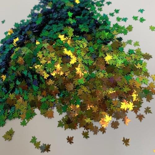 10g/Bag Glitter Leaf Sequins for fall perfect nail Maple Leaves Glitter, Chameleon Color Shift Glitter, 5mm Autumn Leaves Mix
