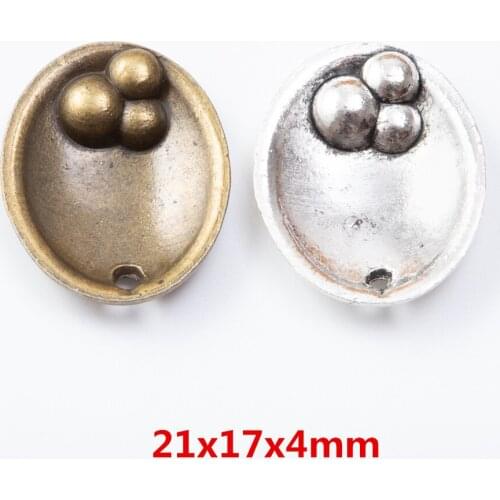 30 pieces of retro metal zinc alloy Shell Pearl pendant for DIY handmade jewelry necklace making 7293