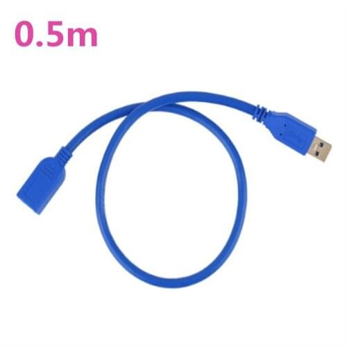 50pcs 0.5 M USB extension cable USB 3.0 a male to USB 3.0 Female data extension Sync Cord Cable Adapter Connector