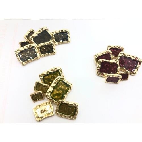 6pcs Gold Metal coat Buttons Decorative for Clothing Designers Craft Needlework Sewing garments