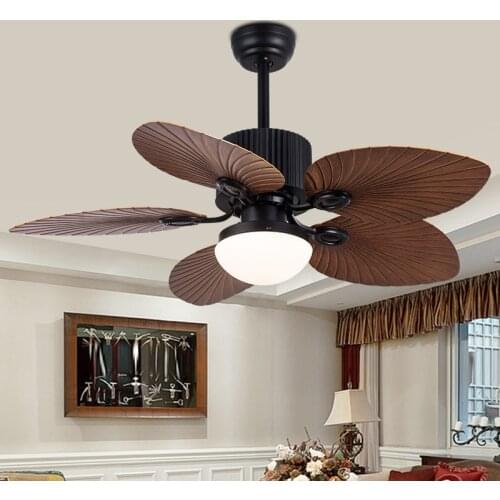 American Vintage ceiling LED electric fan light living room decorative ceiling fan restaurant ceiling fan lights fixture