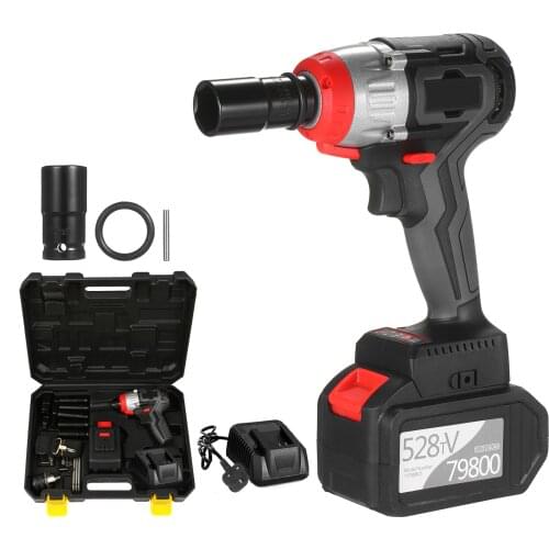 Cordless Impact Wrench 980Nm Torque Brushless Motor Quick Chuck 2x6.0A Fast Charger Variable Speed Multifunction Impact Kit