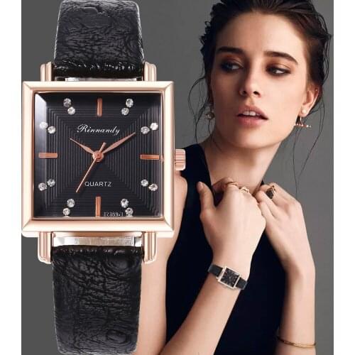New ideas Leather StrapWatches For Women Fashion Square Small Dial Bracelet Quartz Watch Lady Casual Clock Relogio Feminino