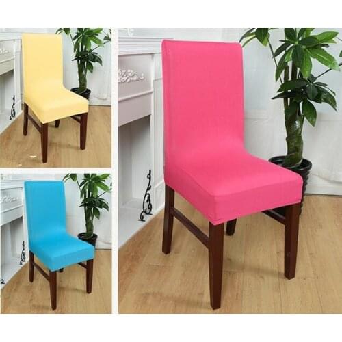 Colors Dining Chair Covers Spandex Strech Elastic Chair Covers For Wedding Party Home Deco Cover on a Chair 40-60cm