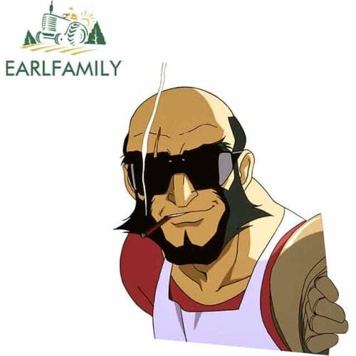 EARLFAMILY 13cm x 10.6cm for Dandy Cowboy Bebop Funny Car Stickers Vinyl Waterproof RV VAN Car Accessories JDM Anime Comic Sign