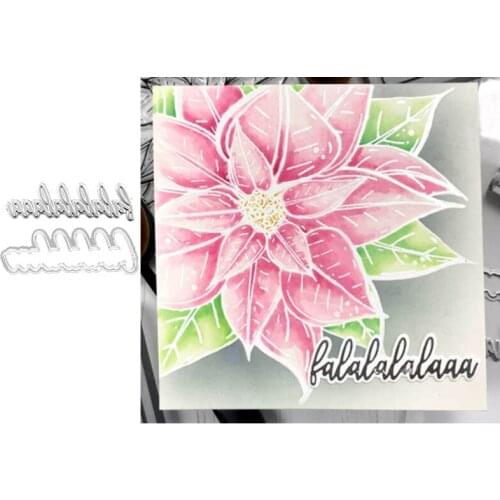 Falalalalaaaa Word HOT FOIL PLATE Silver Metal Cutting Dies DIY Photo Embossing Die Cut Scrapbooking Stencils Hot Stamping Foil